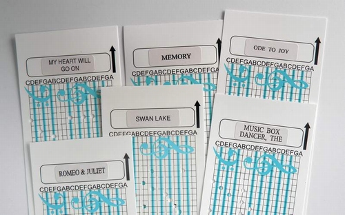 Série de 6 cartes perforées: International